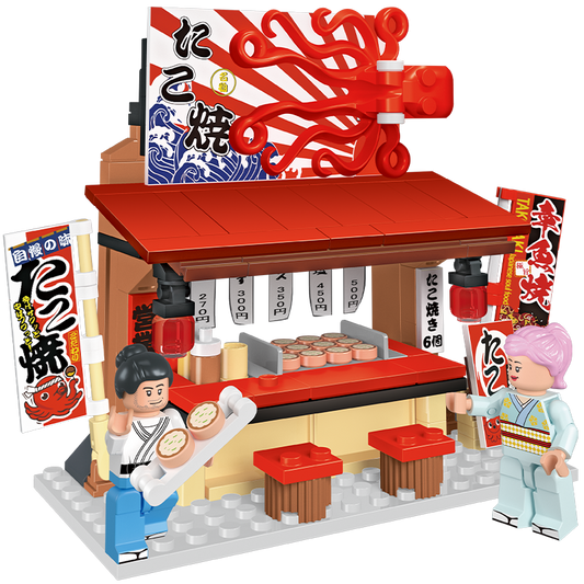 MOC Tasting the Savory Delights of Takoyaki atbuilding blocks Architecture series bricks set