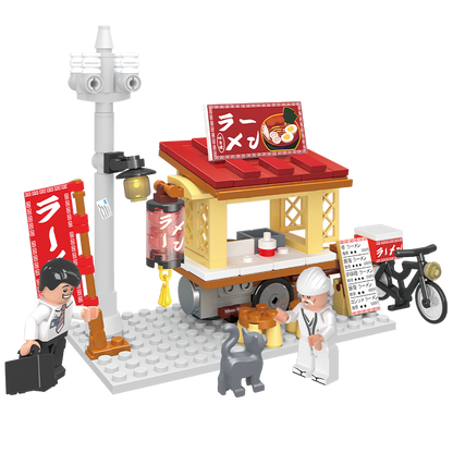 MOC Noodles Galore: The Best Ramen Stall inbuilding blocks Architecture series bricks set