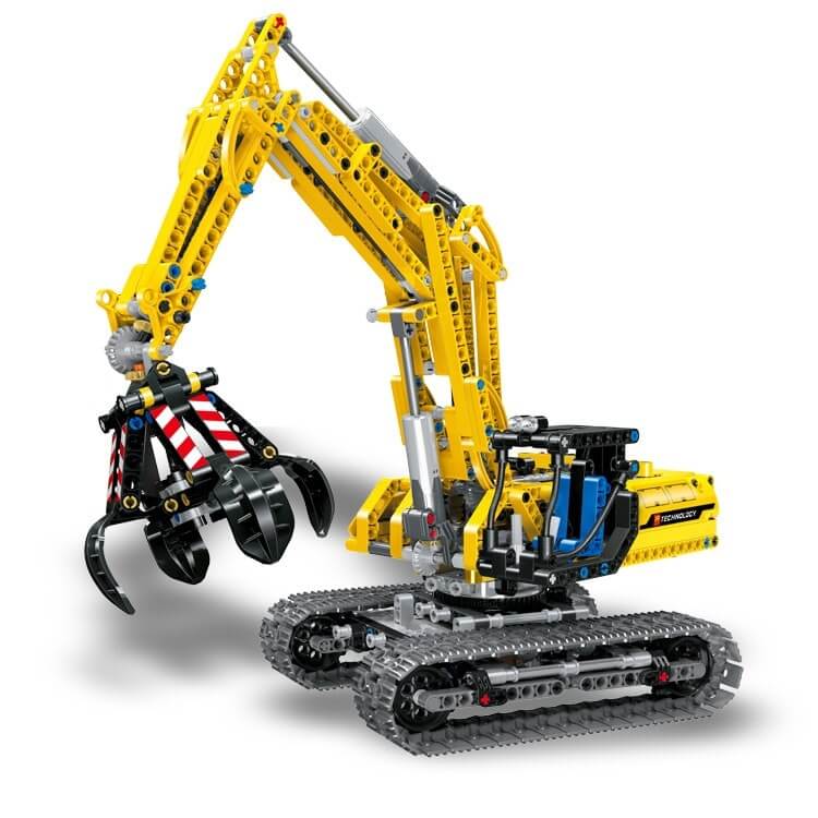LELE 38014 Excavator Engineering Truck compatible LEGO 42006 Power Function 2 in 1