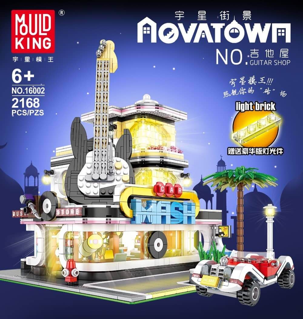 MOULDKING 16002 Guitar Shop Nova Town with LED Lights Compatible Urge 10196