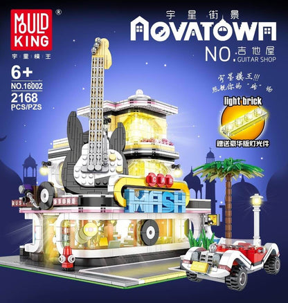 MOULDKING 16002 Guitar Shop Nova Town with LED Lights Compatible Urge 10196