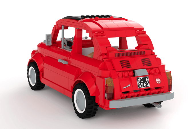 MOC Fiat 500 F by Saabfan Mutil color 50005