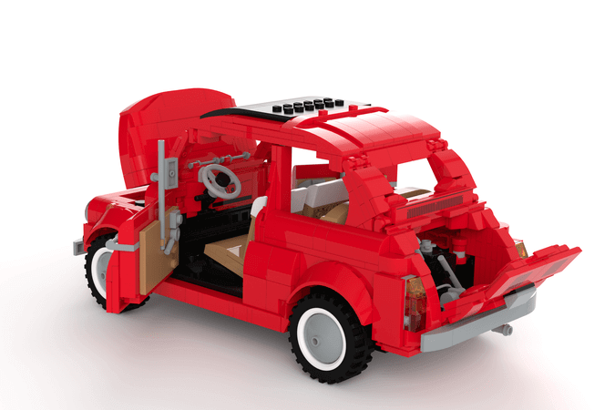 MOC Fiat 500 F by Saabfan Mutil color 50005